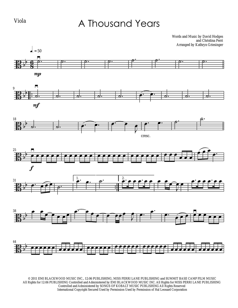 A Thousand Years String Quartet scores gallery preview page 5