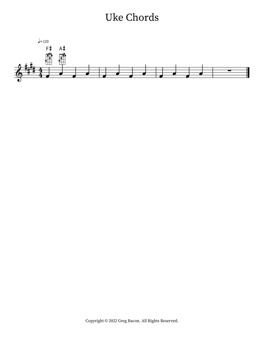 Uke Chords Acoustic Guitar scores gallery preview page 1