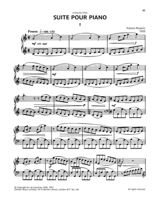 Suite For Piano - I. Presto