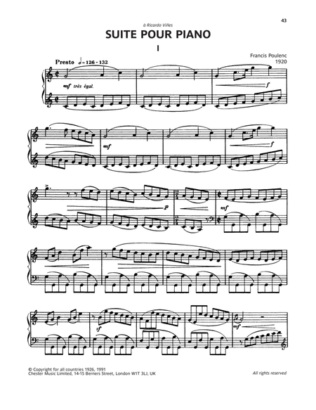 Suite For Piano - I. Presto