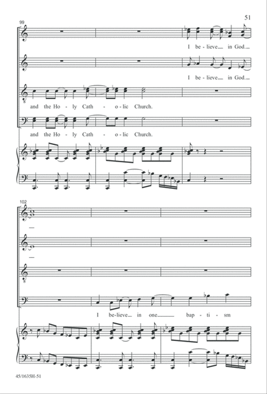 Mass: A Celebration of Love and Joy 4-Part scores gallery preview page 51