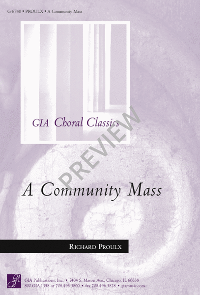 A Community Mass - Choral / Accompaniment edition