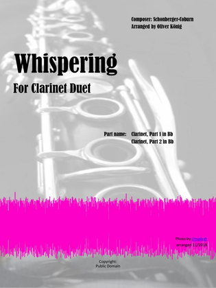 Whispering for Clarinet Duet