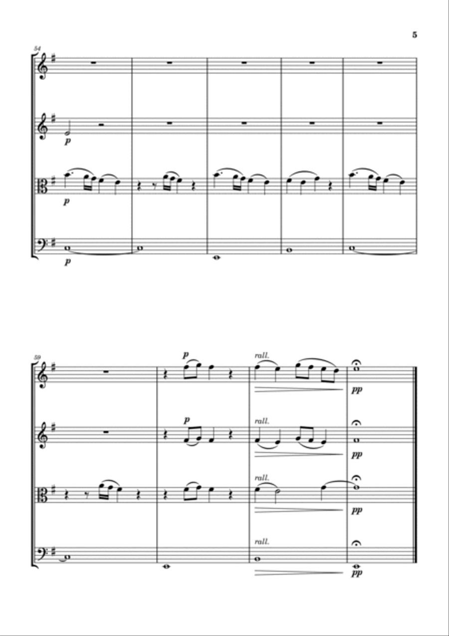 Lovely String Quartet scores gallery preview page 5