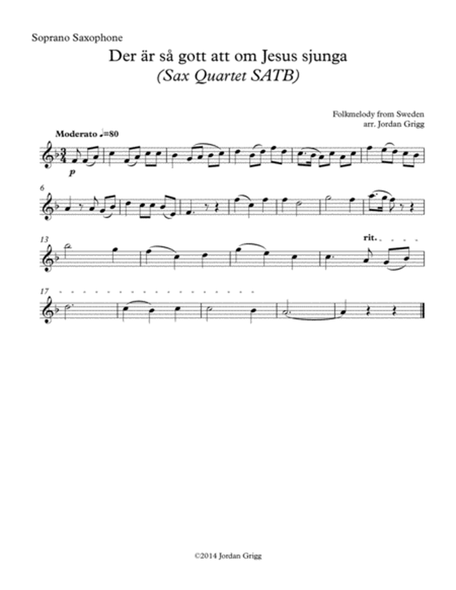 Der är så gott att om Jesus sjunga (Sax Quartet SATB) image number null