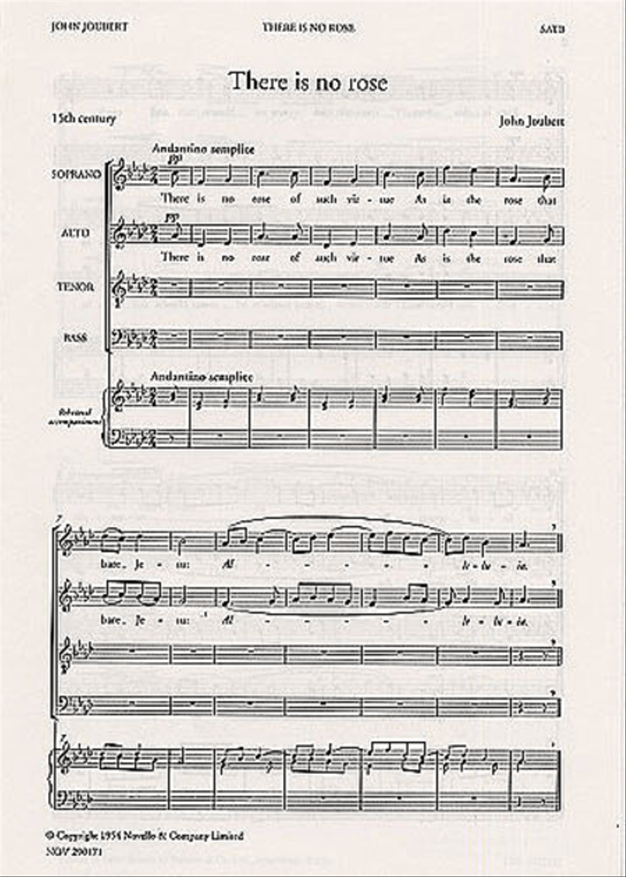 There Is No Rose of Such Virtue 4-Part scores gallery preview page 1