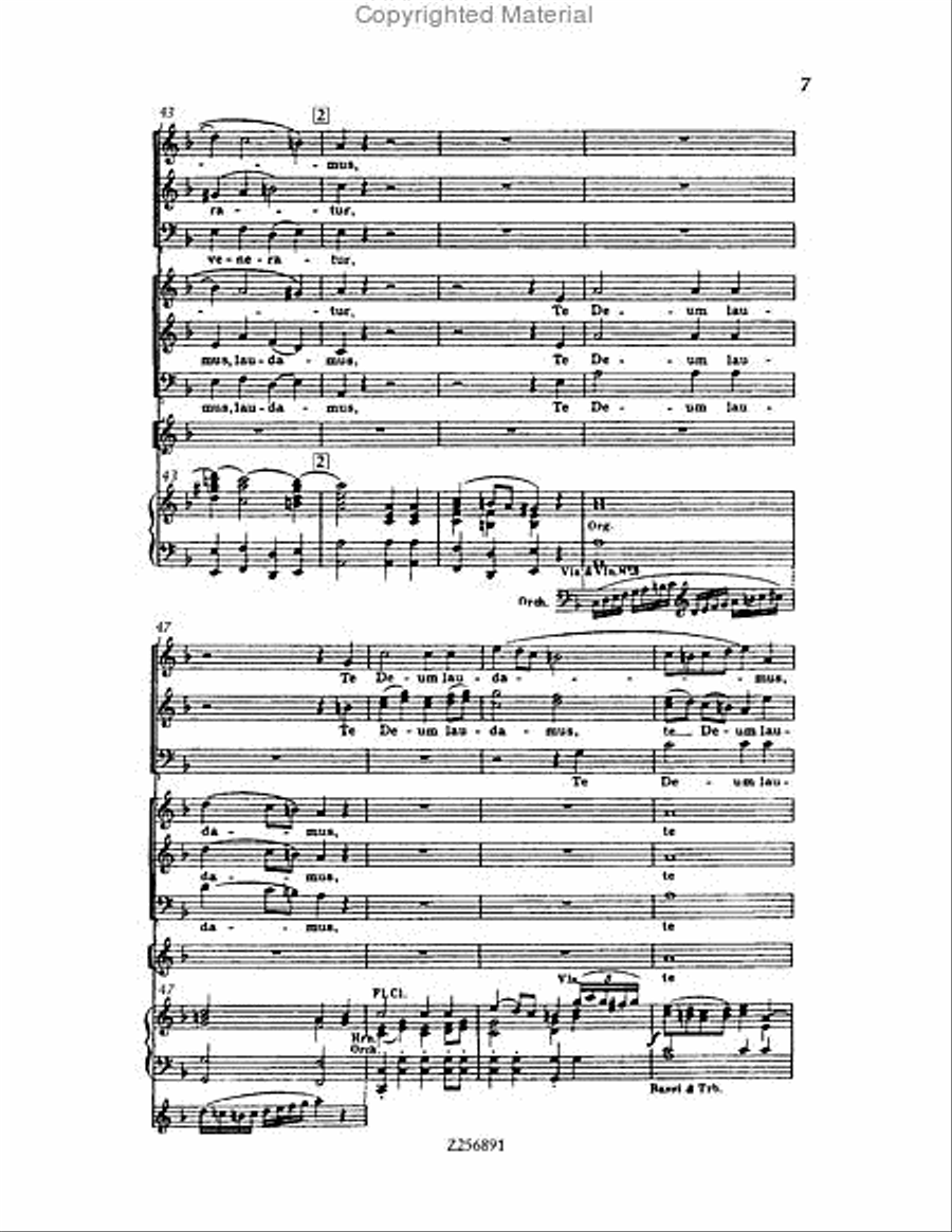 Te Deum, H 118 Choir scores gallery preview page 7