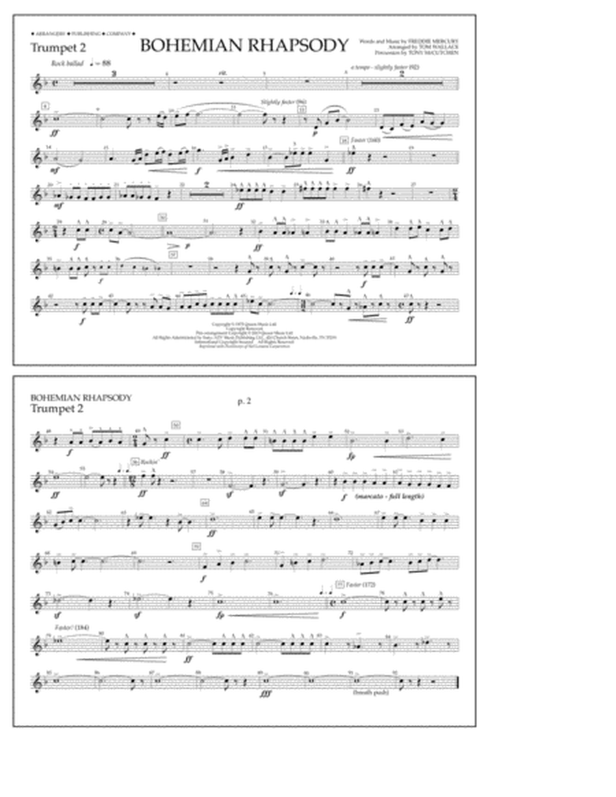 Bohemian Rhapsody - Trumpet 2