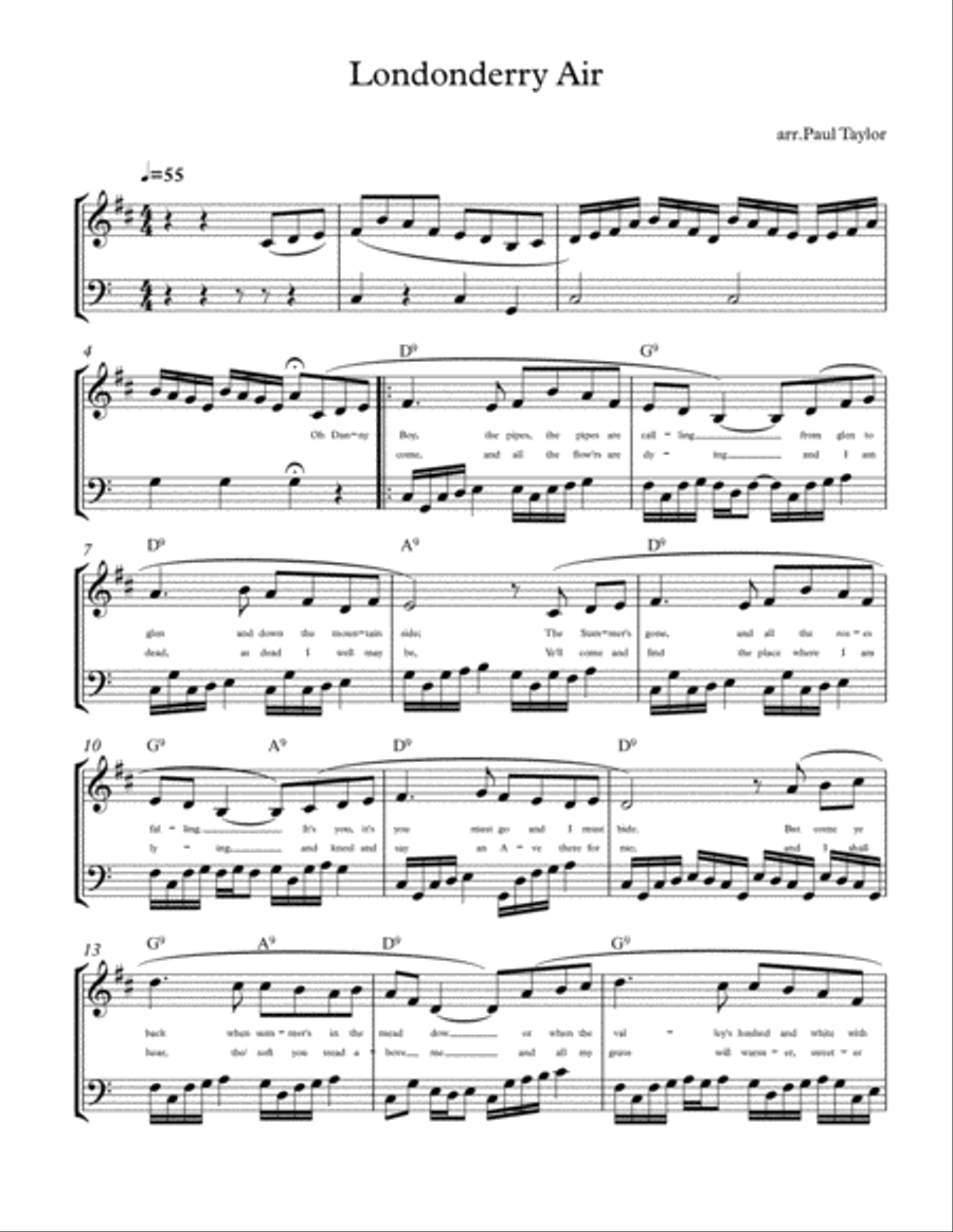 Londonderry Aire Woodwind Duet scores gallery preview page 1