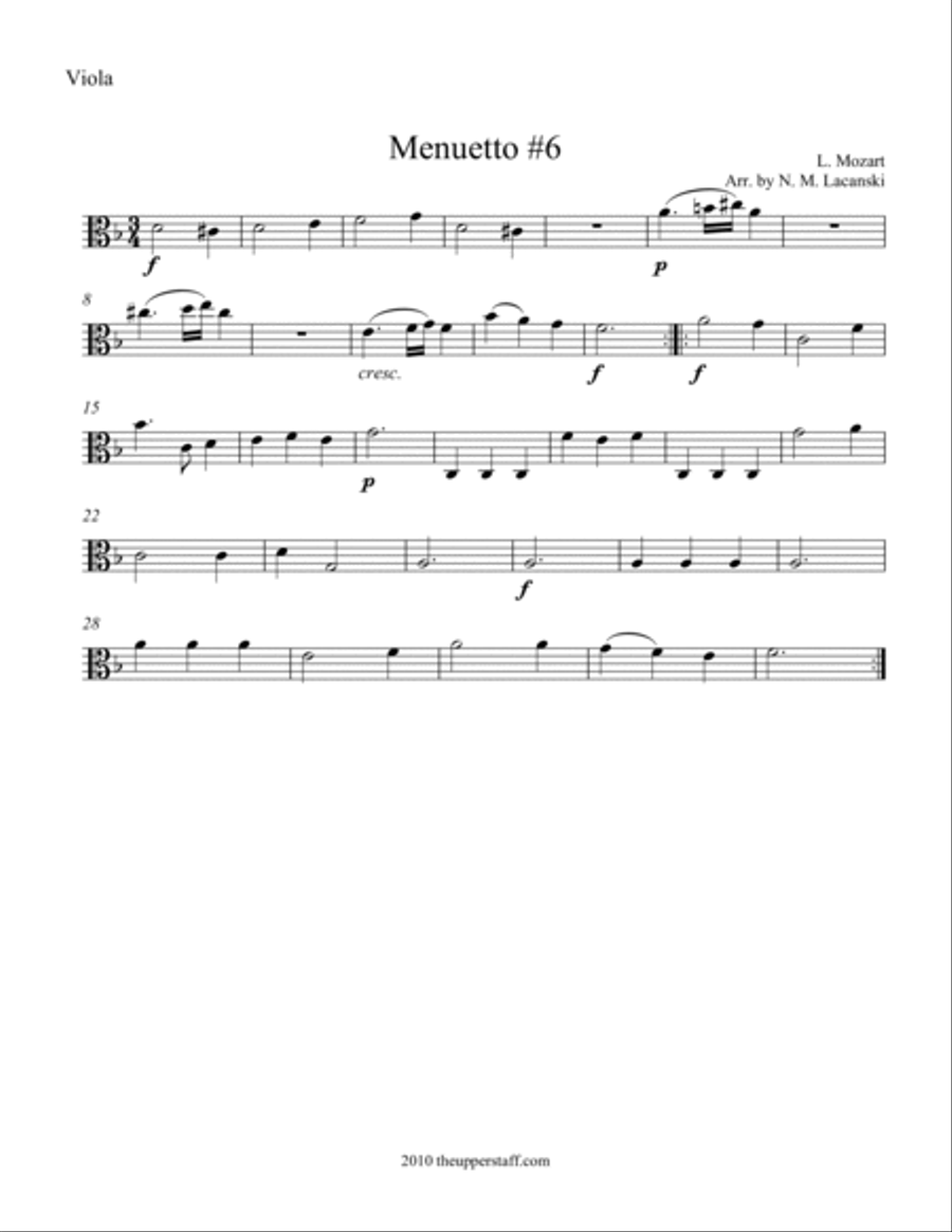 Menuetto #6 String Orchestra scores gallery preview page 3