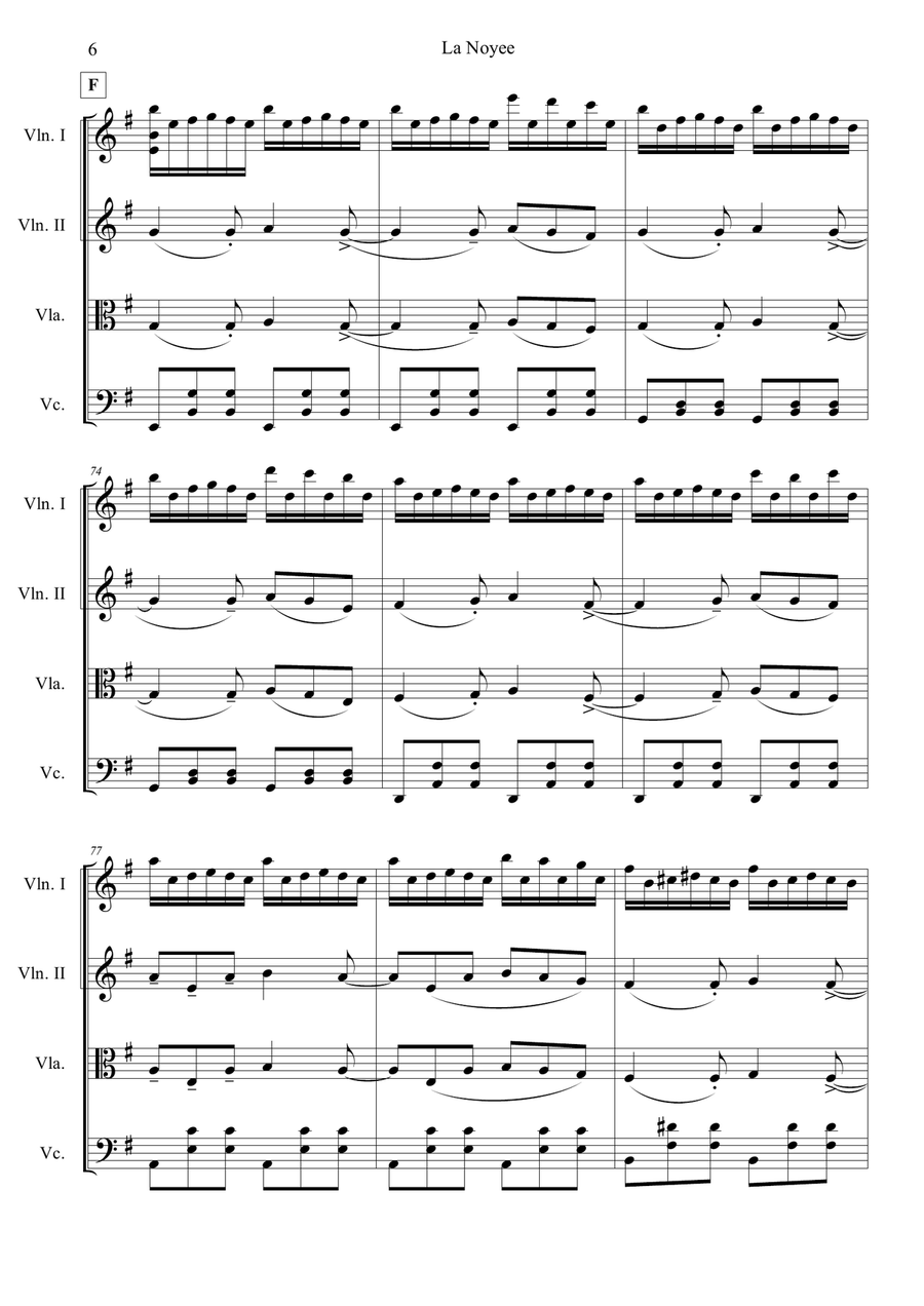La Noyee String Quartet scores gallery preview page 6