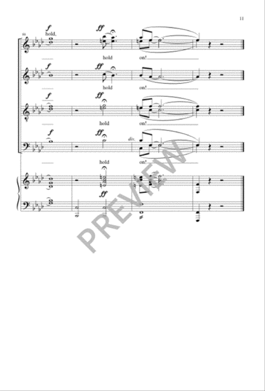 Hold On - SATB edition Hold On - SATB edition 4-Part scores gallery preview page 11