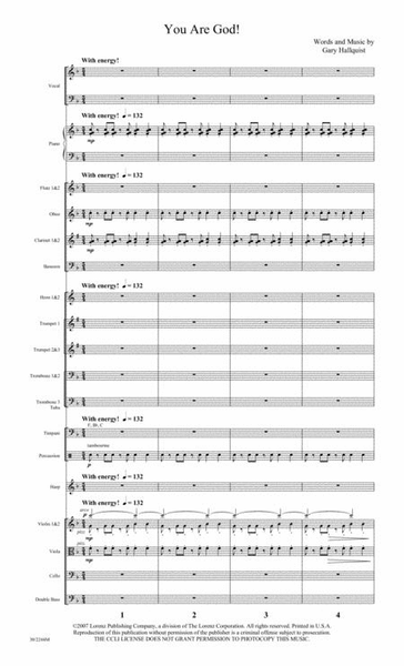 You Are God! - Orchestral Score and Parts image number null