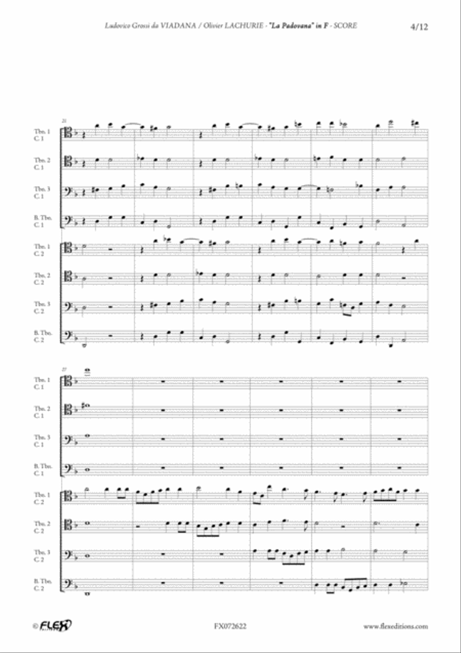 La Padovana Trombone scores gallery preview page 4