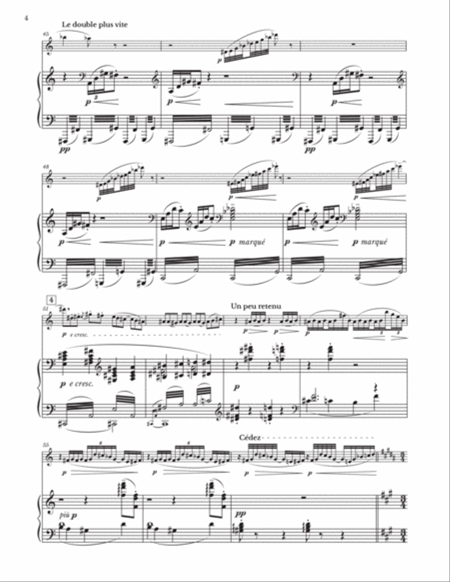Debussy - Première rhapsodie (piano part) Clarinet Solo scores gallery preview page 4