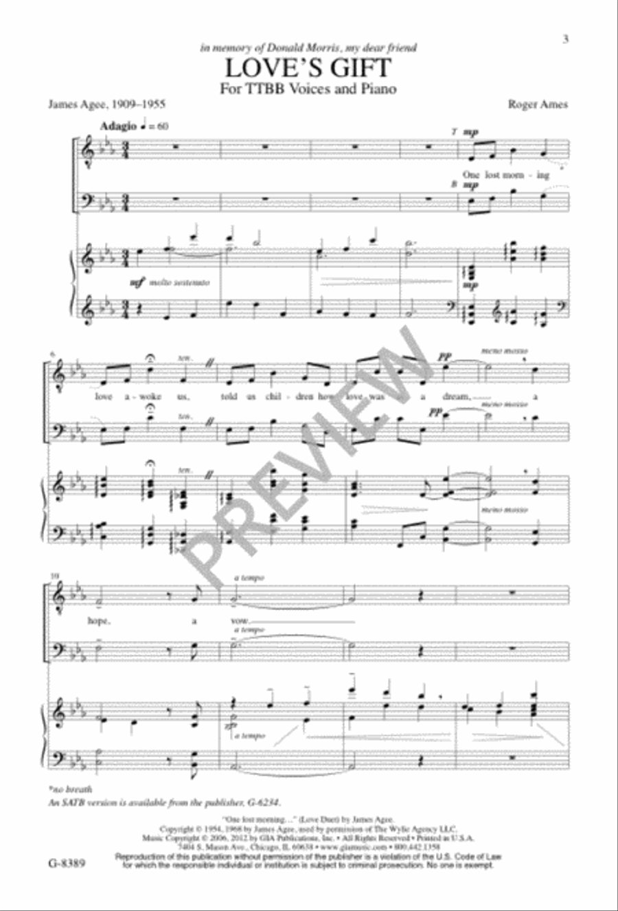 Love's Gift - TTBB edition TTBB scores gallery preview page 2