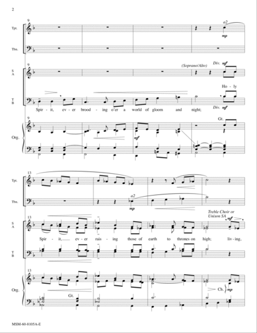 Holy Spirit, Ever Dwelling Choir scores gallery preview page 2
