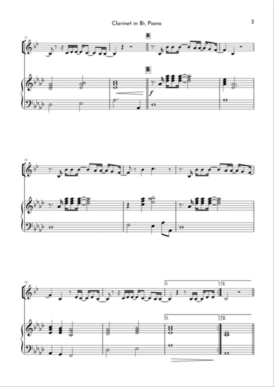 Goodness Of God Goodness Of God B-Flat Clarinet scores gallery preview page 3