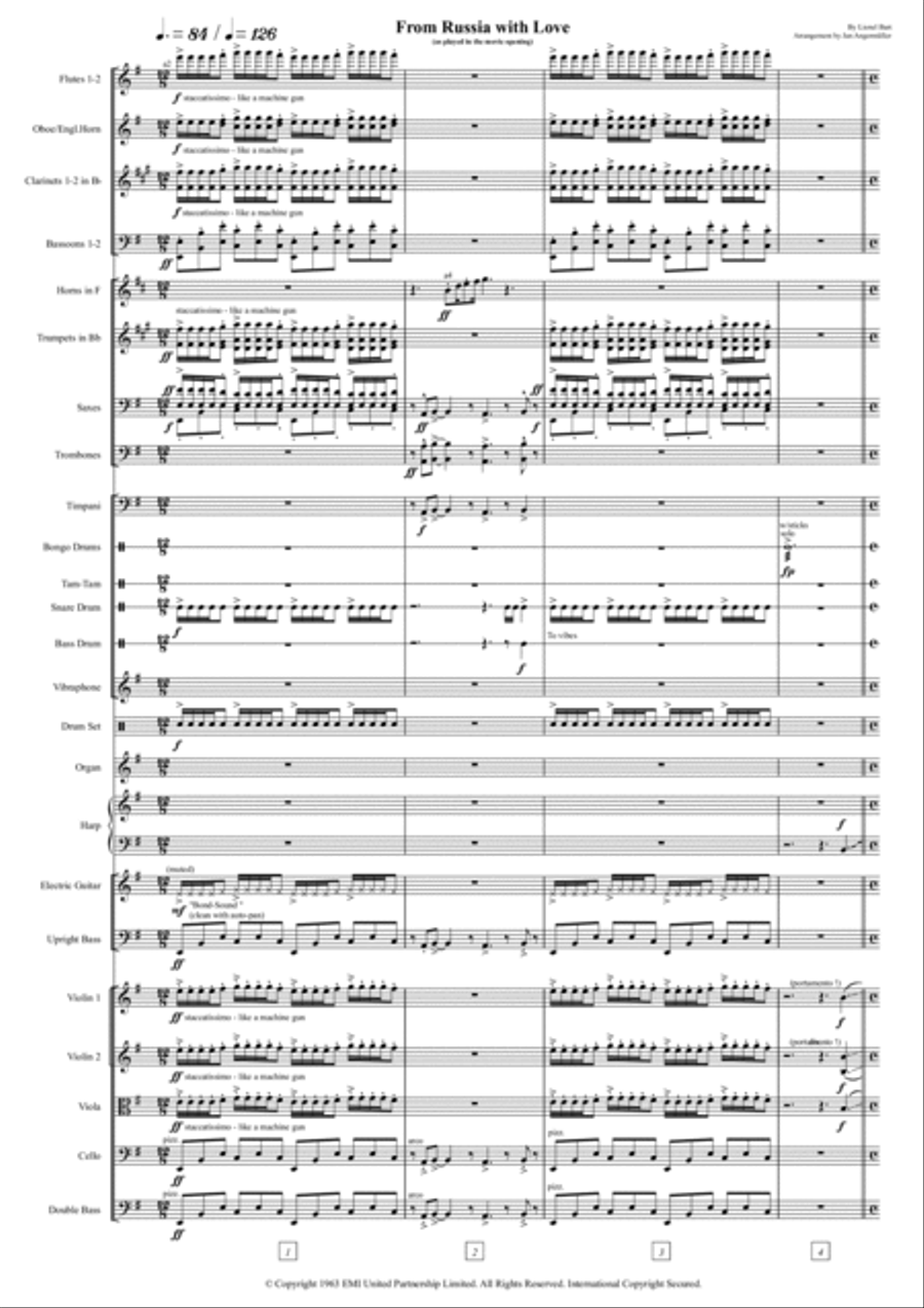 From Russia With Love From Russia With Love Full Orchestra scores gallery preview page 4