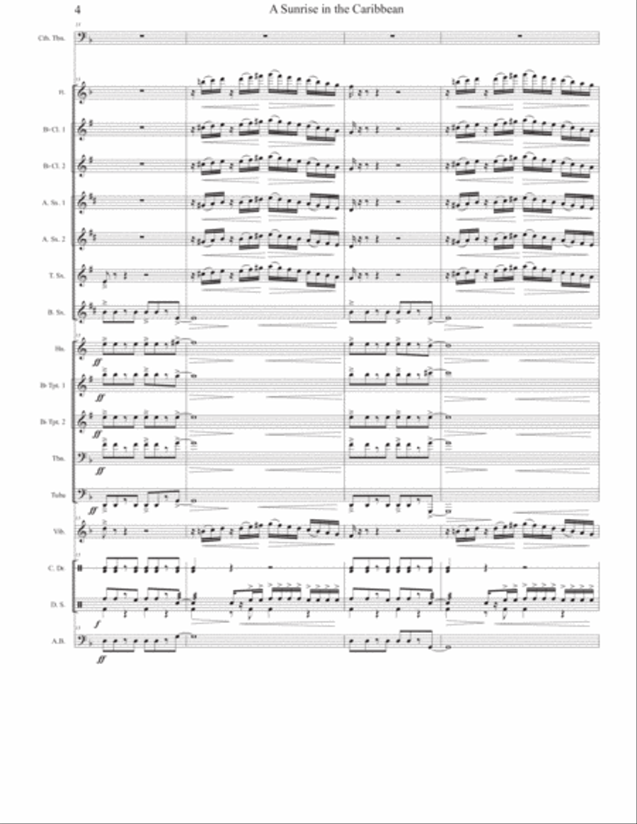 A Sunrise In The Caribbean Concert Band scores gallery preview page 5