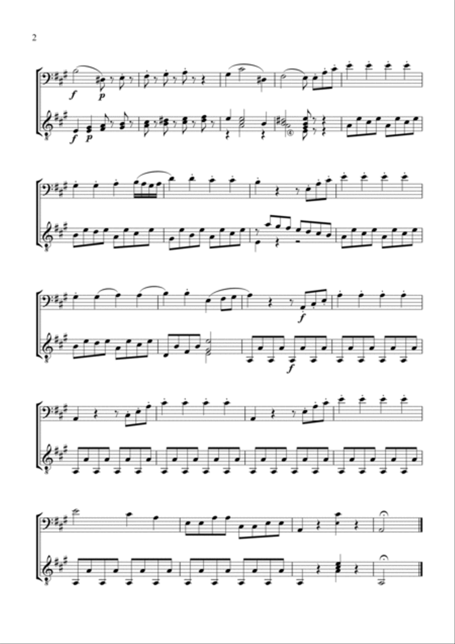 Rondo and Romance (abridged) for cello and guitar String Duet scores gallery preview page 2