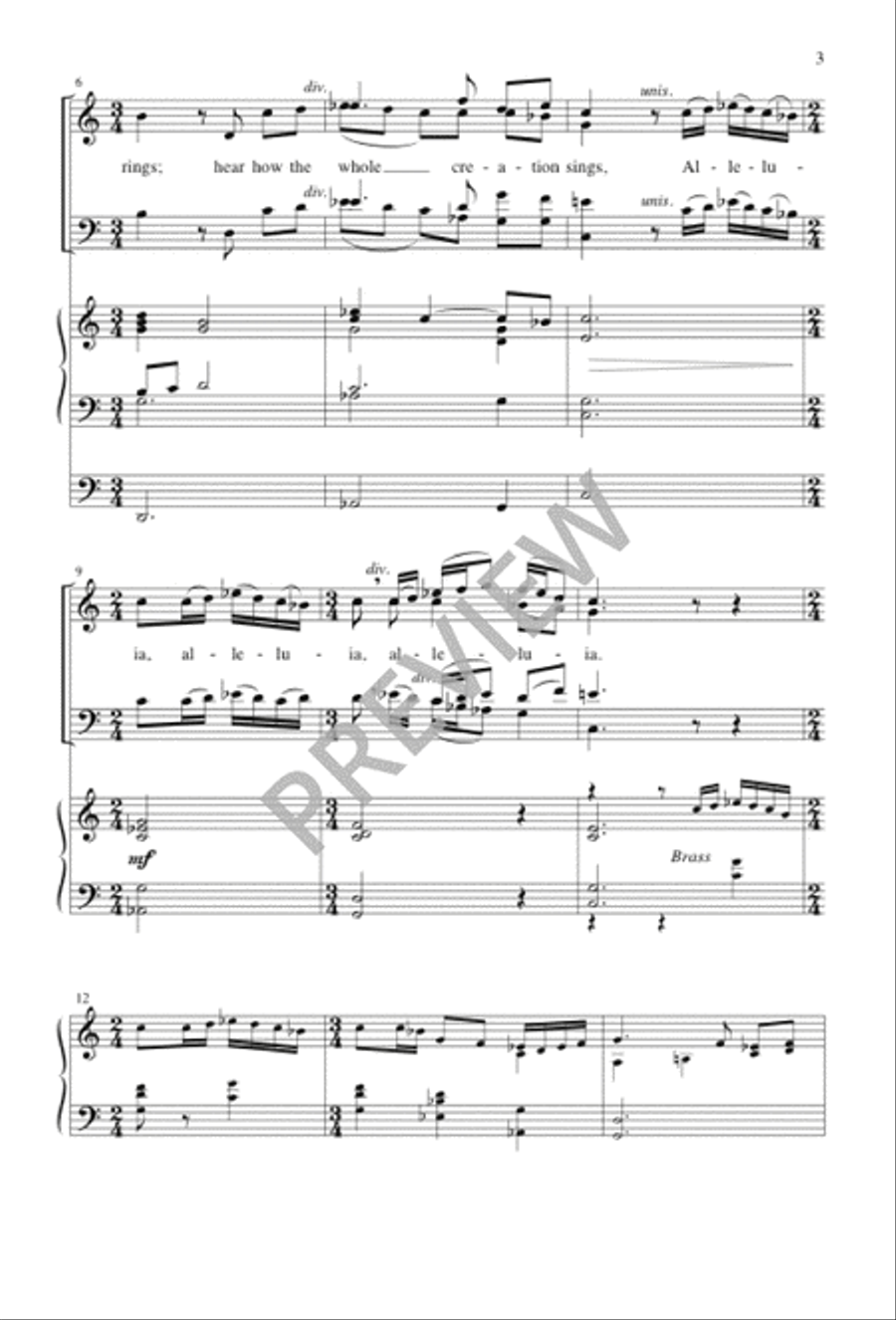 Our Risen Lord, Our King of Kings 4-Part scores gallery preview page 3