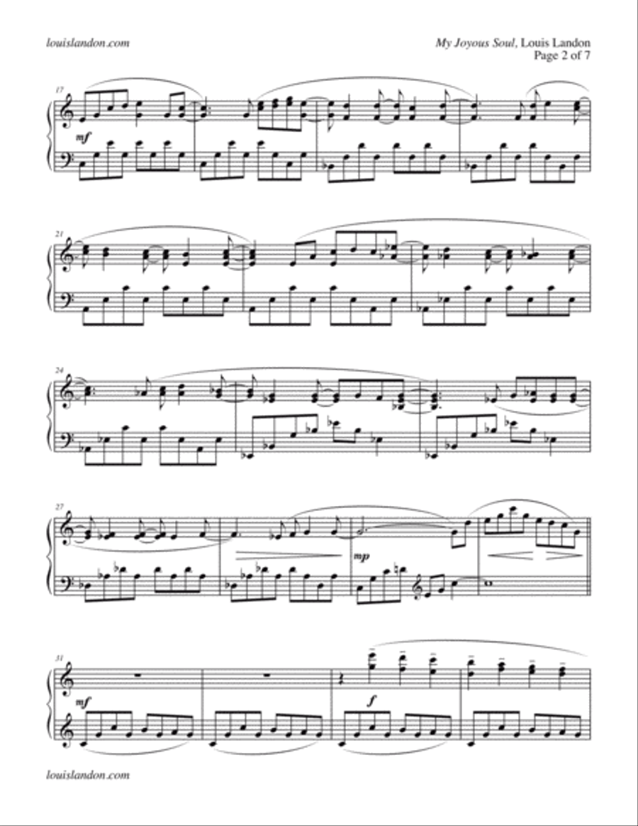 My Joyous Soul Piano Solo scores gallery preview page 2