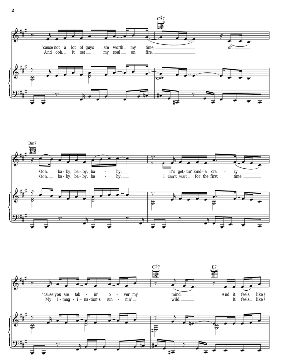 You Don't Know My Name Piano, Vocal, Guitar scores gallery preview page 2