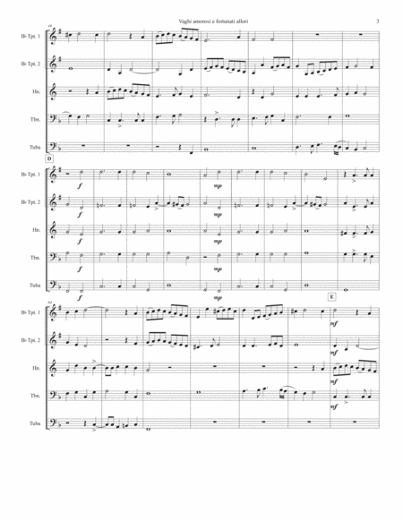 "Vaghi amorosi e fortunati allori" for Brass Quintet - Giovanni Gabrieli image number null