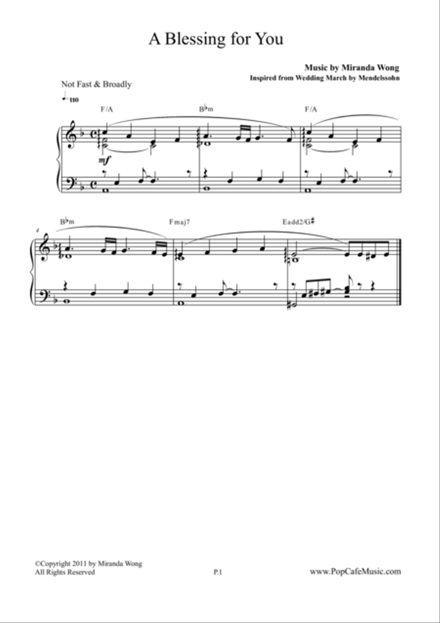 A Blessing for You - Grand Recessional Music 4-Part scores gallery preview page 1