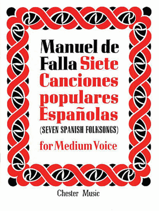 Book cover for De Falla: 7 Canciones Populares Espanolas