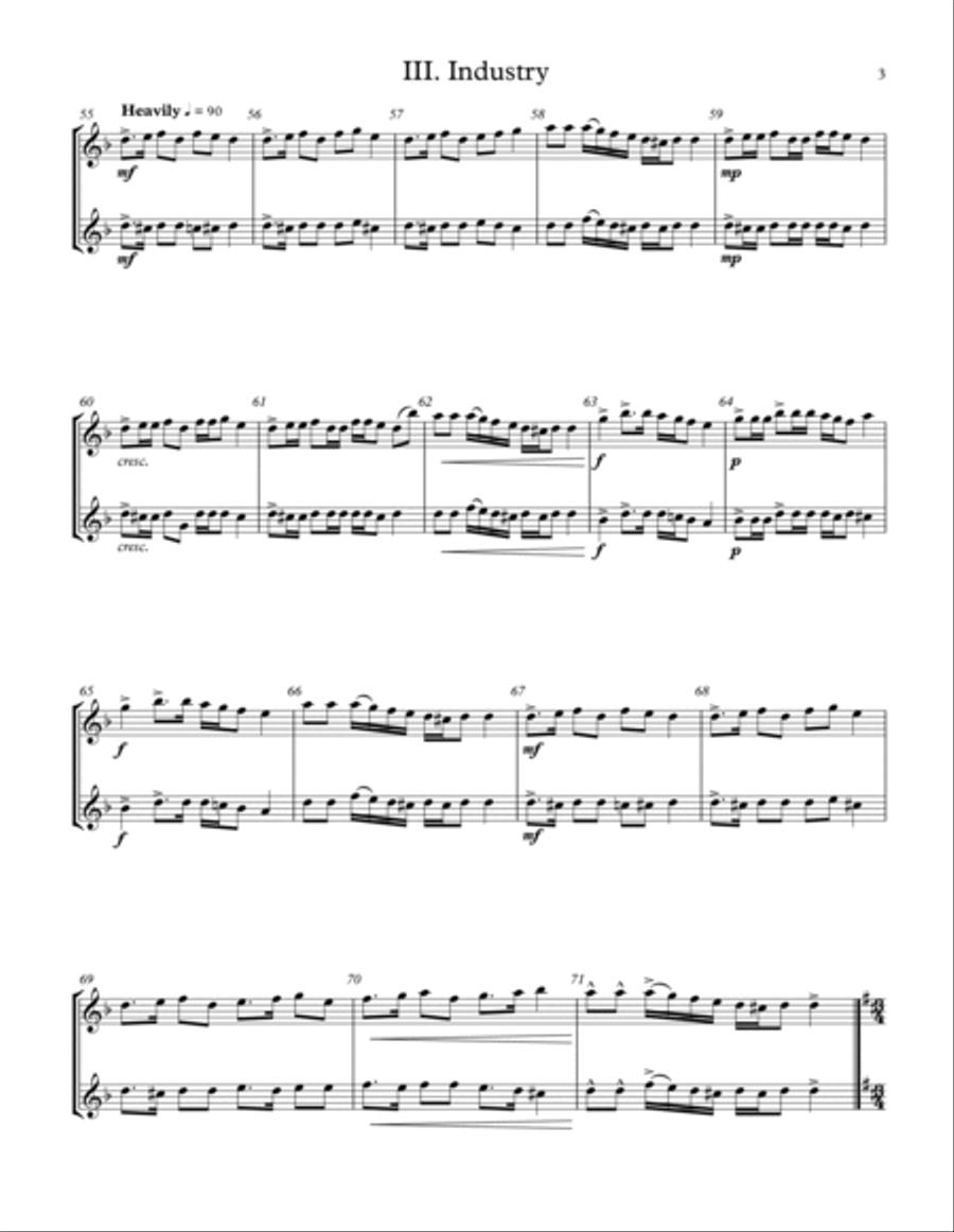 5 Duets For Any Two Band Instruments - Volume 2 - Eb Transposition Woodwind Duet scores gallery preview page 3