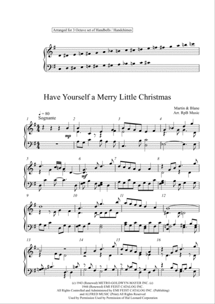 Have Yourself A Merry Little Christmas from MEET ME IN ST. LOUIS Handbell Choir scores gallery preview page 2
