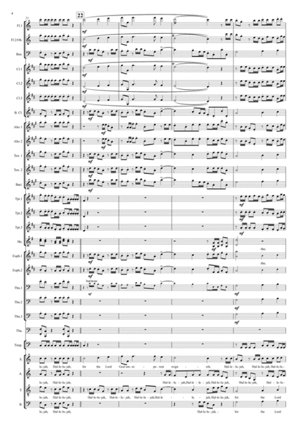 Messiah - Hallelujah - HWV 56 - Concert Band with Choir - C - Score Only