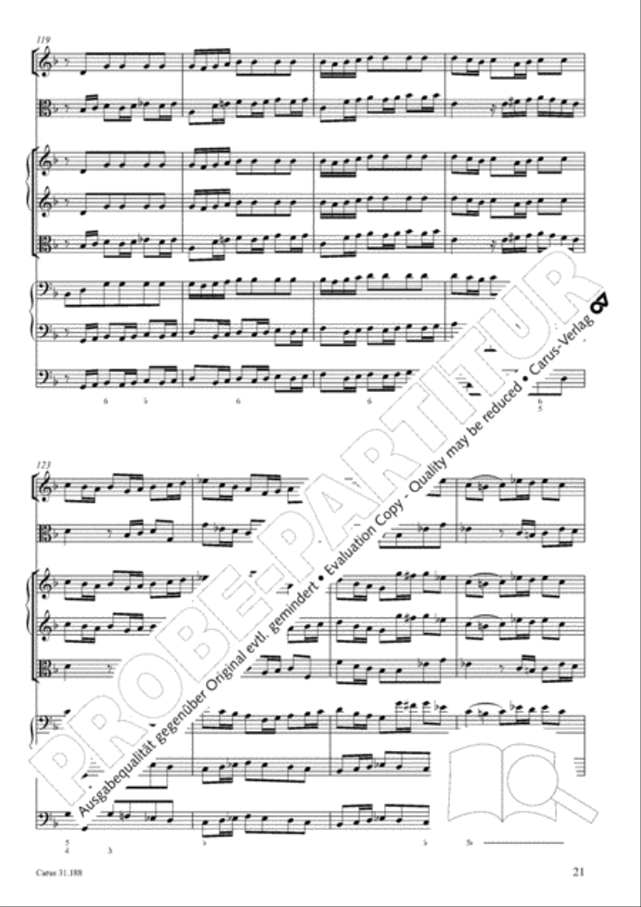I have placed all my confidence (Ich habe meine Zuversicht) 4-Part scores gallery preview page 22