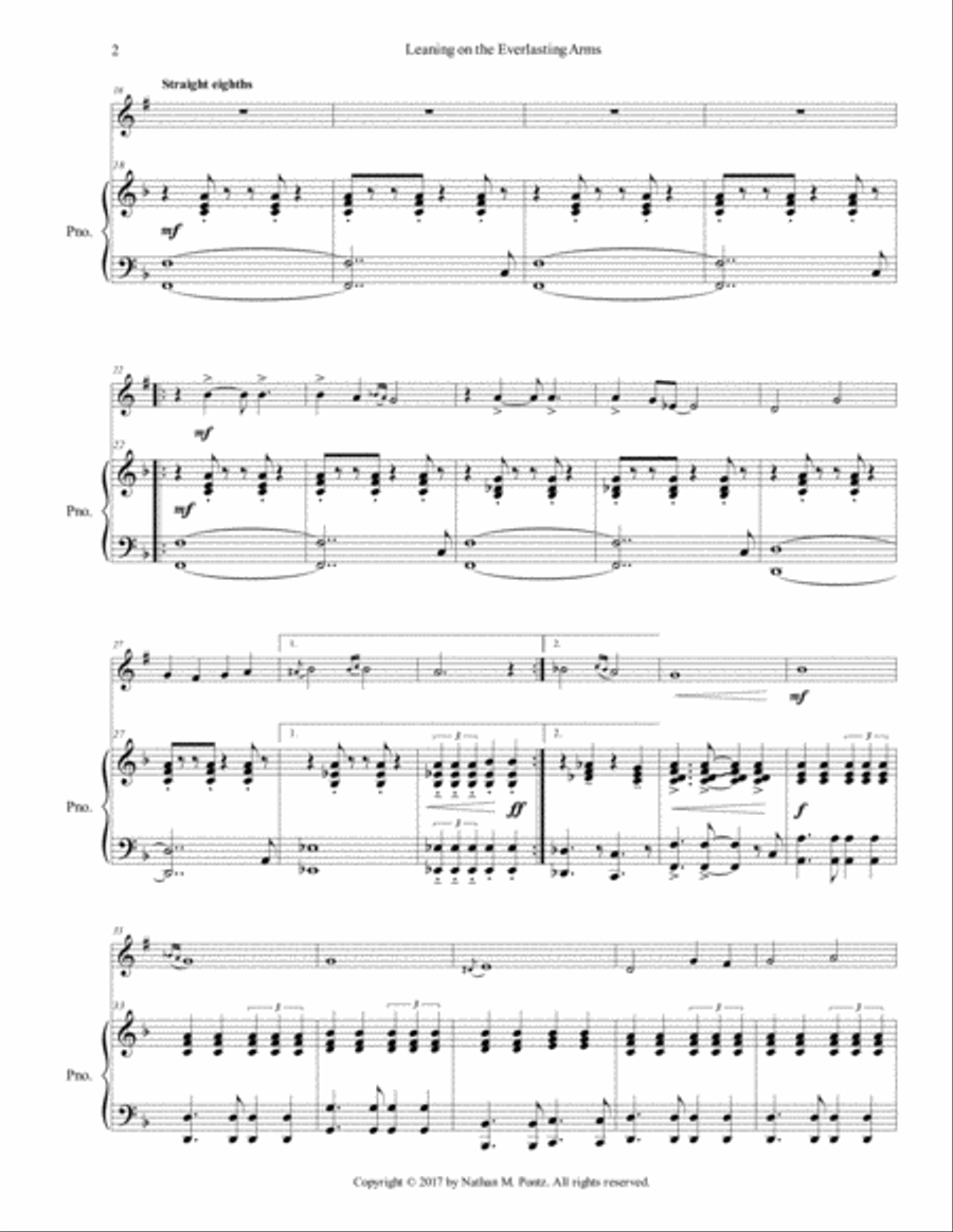 Leaning on the Everlasting Arms Small Ensemble scores gallery preview page 2