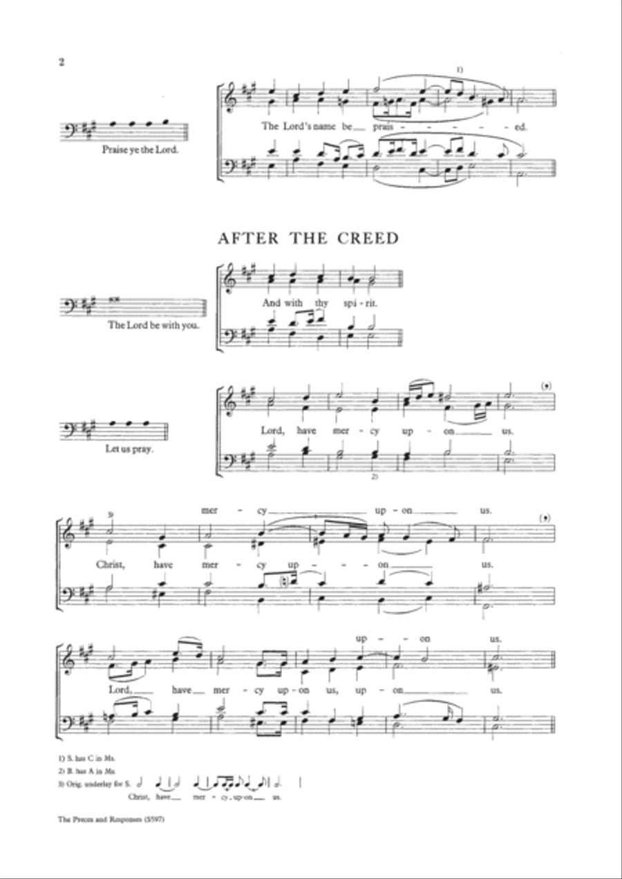 Preces and Responses Preces and Responses 4-Part scores gallery preview page 2
