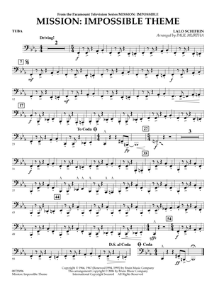 Book cover for Mission: Impossible Theme - Tuba