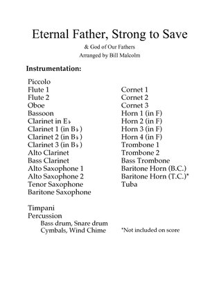 Eternal Father for concert band