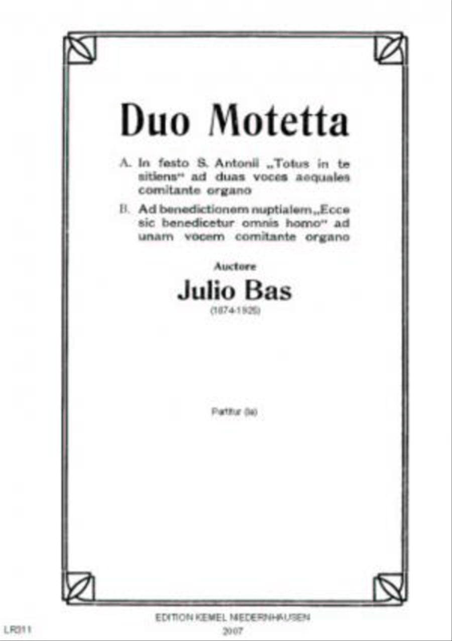 Duo motetta Choir scores gallery preview page 1