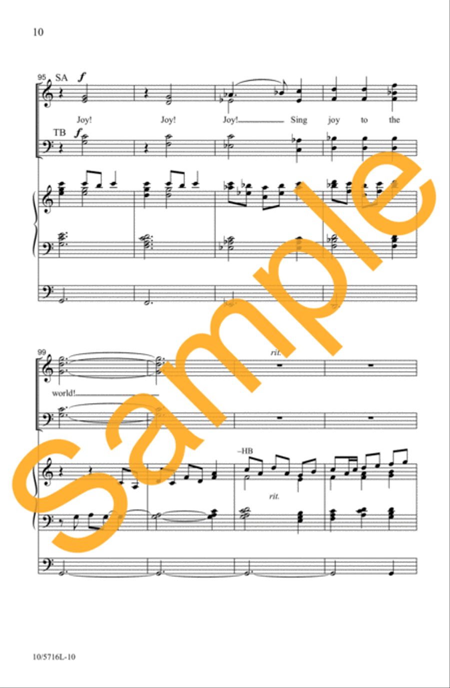 Sing Joy to the World 4-Part scores gallery preview page 9