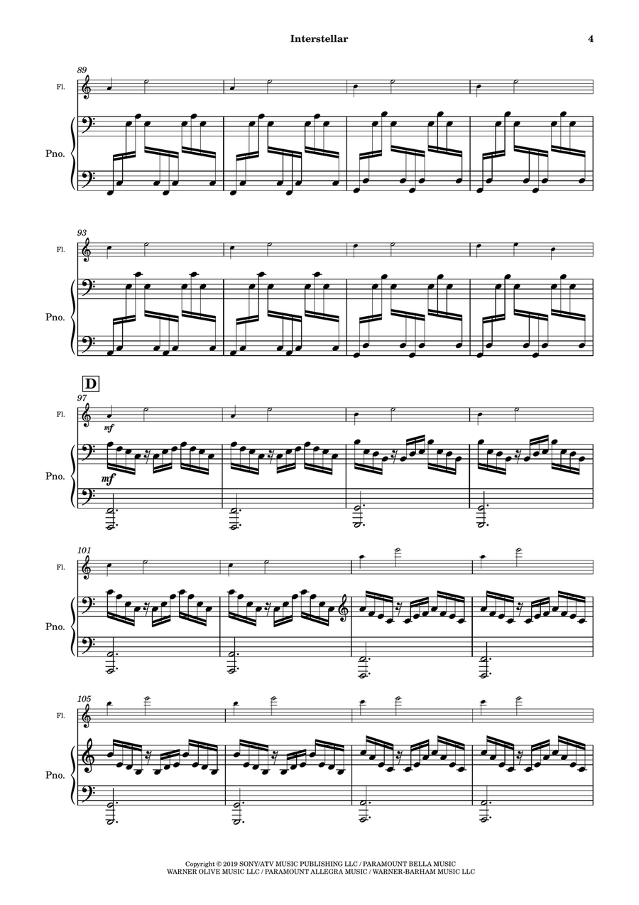 Interstellar Flute Solo scores gallery preview page 5