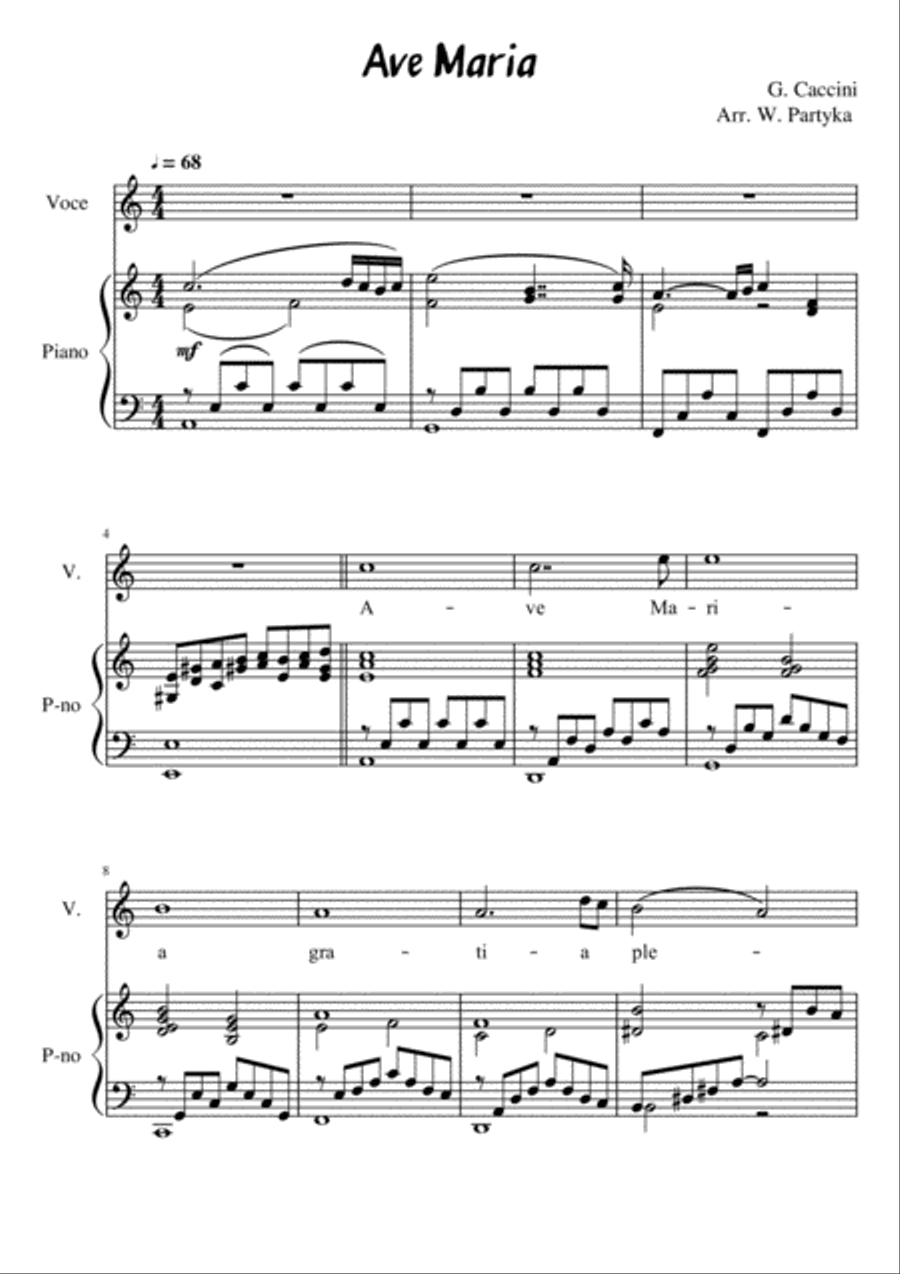 Ave Maria Ave Maria High Voice scores gallery preview page 1
