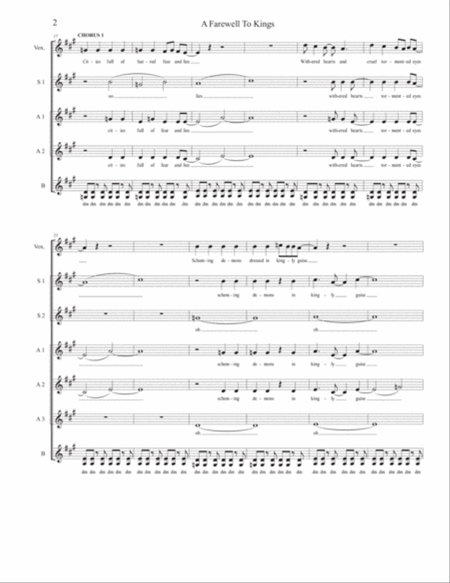 A Farewell To Kings A Farewell To Kings SSAA scores gallery preview page 2