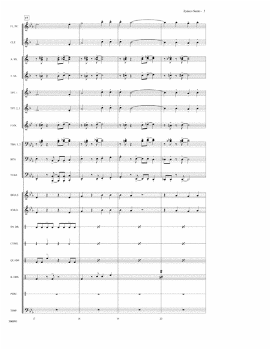 Zydeco Saints Marching Band scores gallery preview page 5