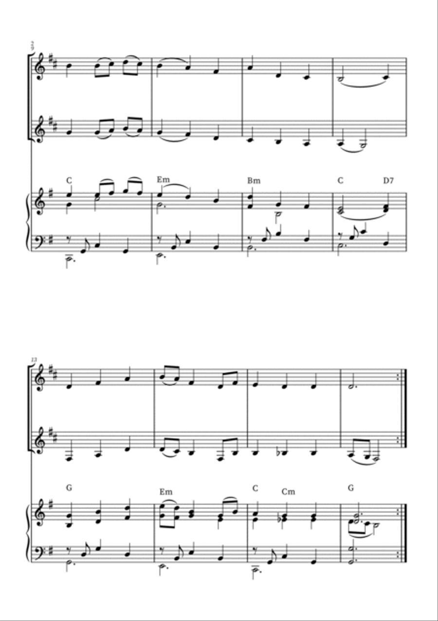 Be Thou My Vision - French Horn Duet with Optional Piano Accompaniment Brass Duet scores gallery preview page 2