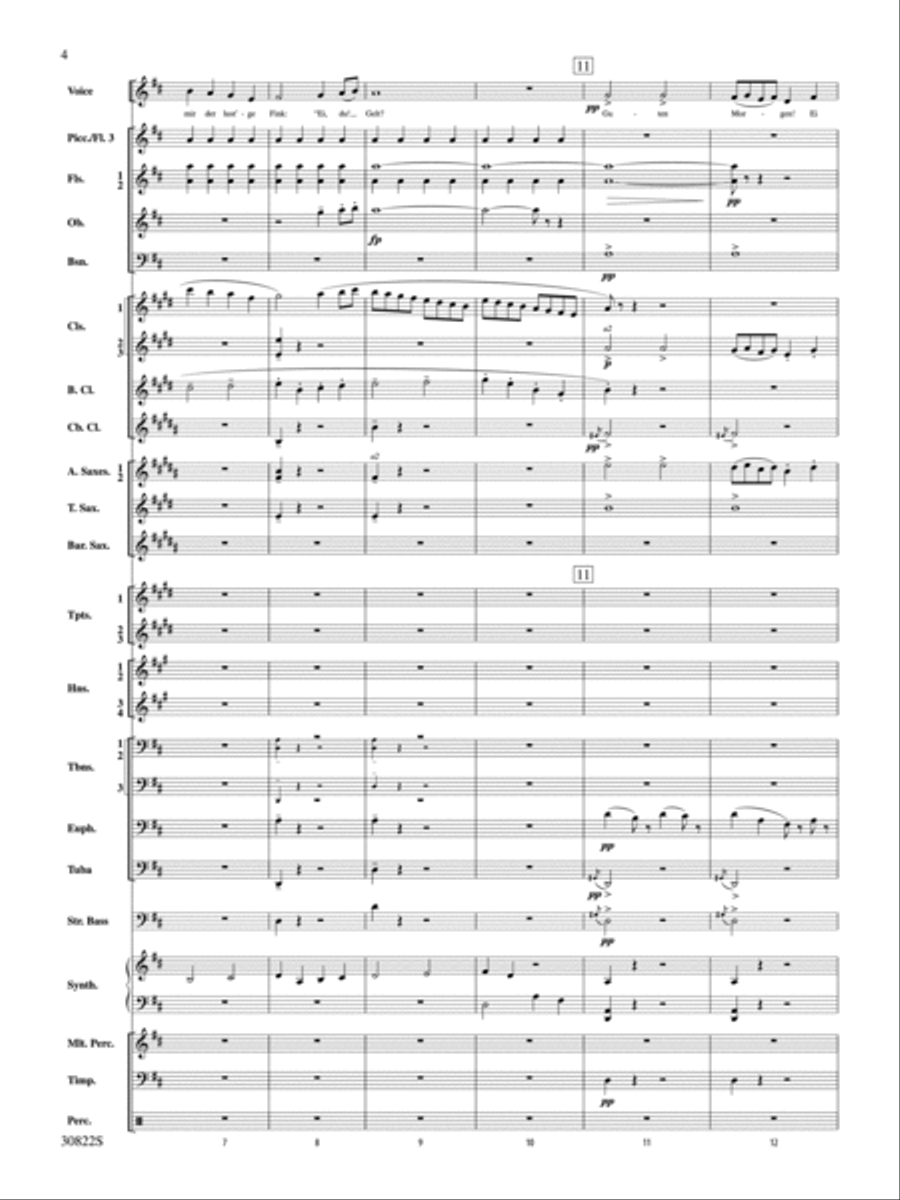 Ging heut Morgen ubers Feld Concert Band scores gallery preview page 3