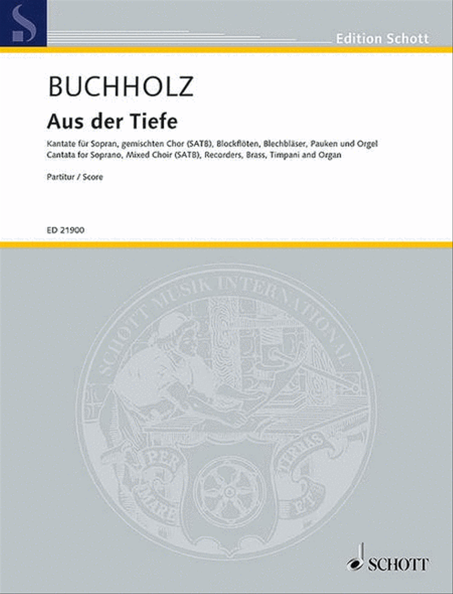 Aus Der Tiefe Cantata Full Score (sop/satb/ensemble)