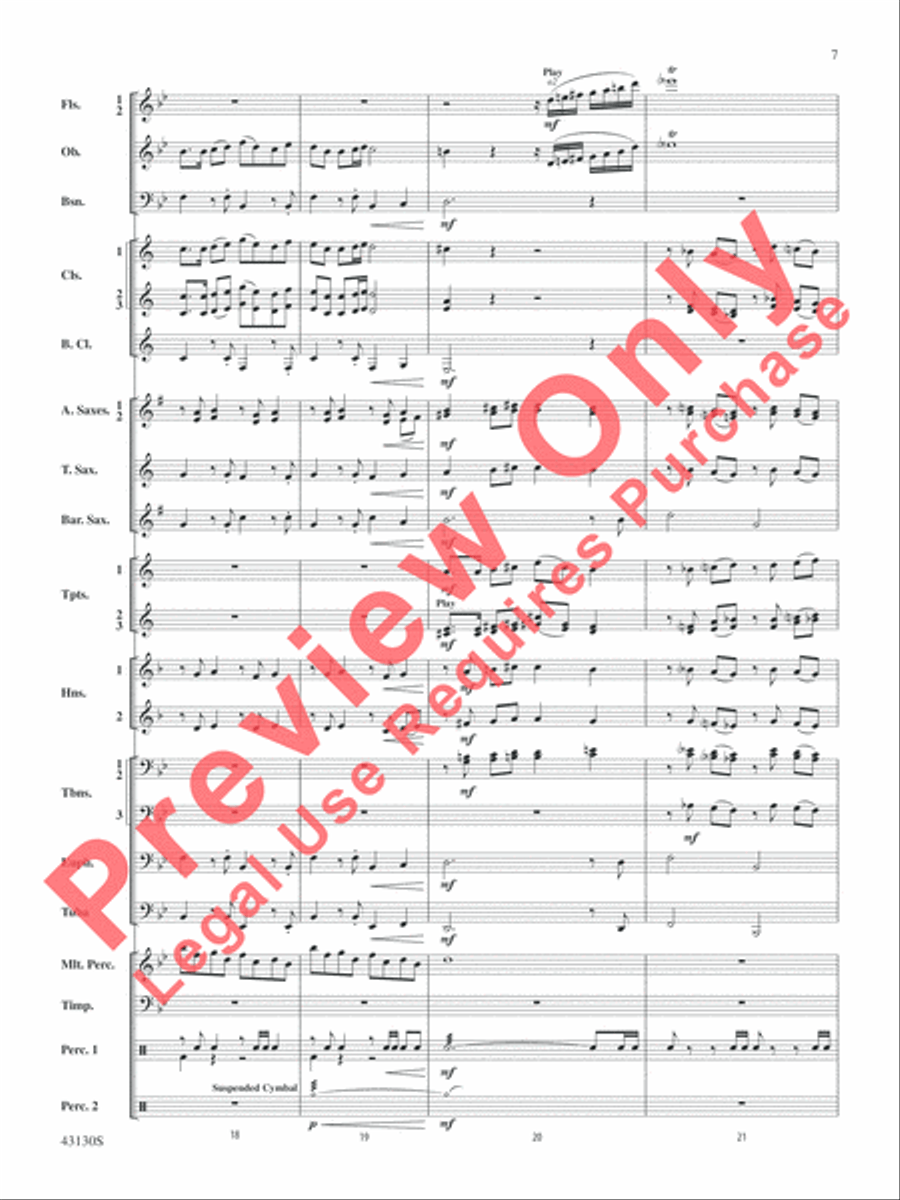 And All the Bells on Earth Shall Ring Concert Band scores gallery preview page 8