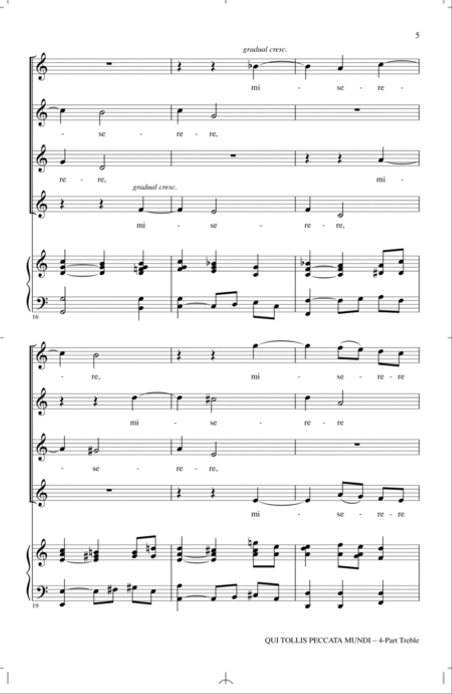 Qui Tollis Peccata Mundi Qui Tollis Peccata Mundi 4-Part scores gallery preview page 3
